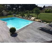 Lames et margelles aspect bois WOOD ton Gris